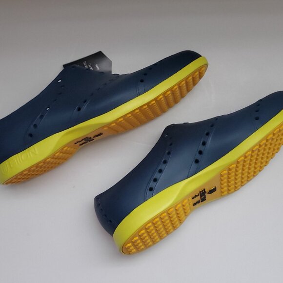 NEW BIION Men's Golf Shoes Oxford Spikeless Blue Yellow Resortwear Outdoor Shoes - Picture 9 of 10
